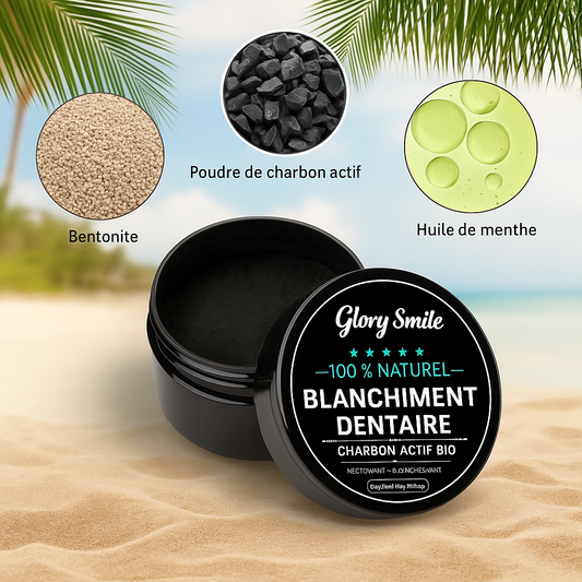 Blanchiment naturel des dents avec poudre de charbon actif GlorySmile