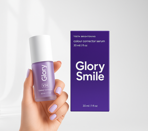 Glory Smile Correcteur de Teinte V34- Dentifrice Violet Blanchissement