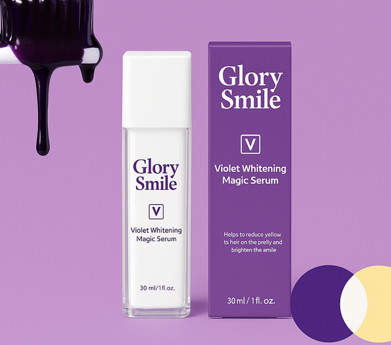 Glory Smile Correcteur de Teinte V34- Dentifrice Violet Blanchissement