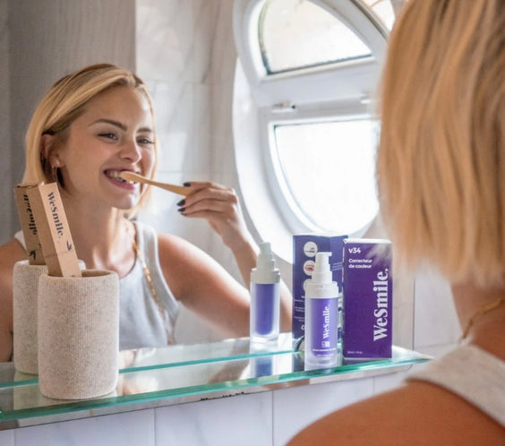 Dentifrice violet pour blanchiment des dents GlorySmile V34