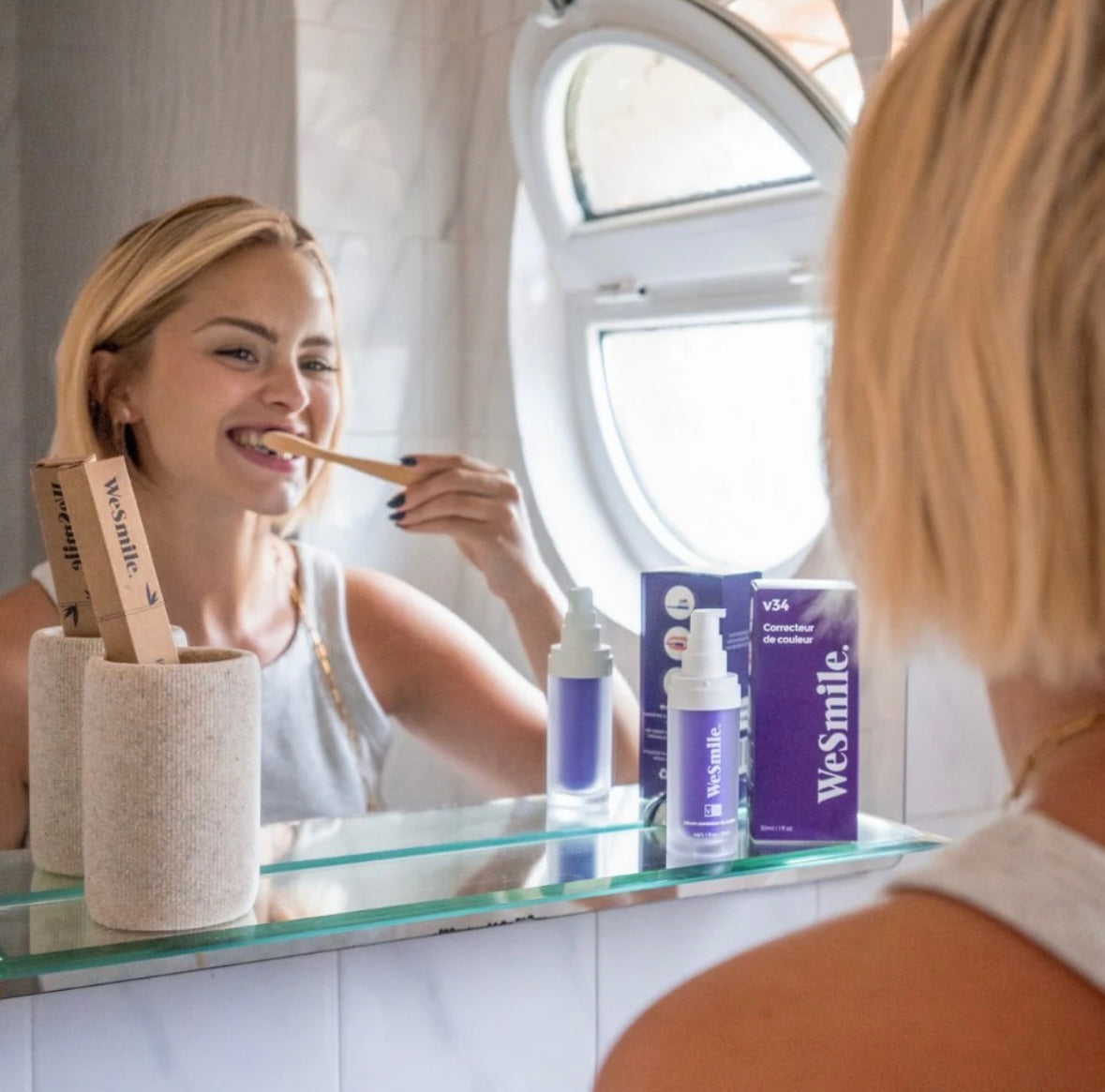 Dentifrice violet pour blanchiment des dents GlorySmile V34