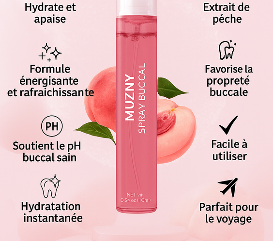 Spray Buccal Rafraîchissant à la Pêche 🍑 – Hydratation & Haleine Fraîche